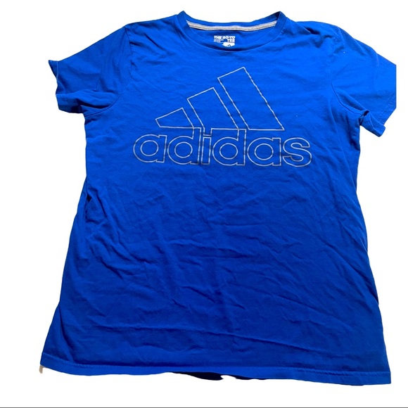 Adidas • Go To Tee • Athletic T-Shirt • Blue • Boys Size XLG• Great Condition - Picture 1 of 2